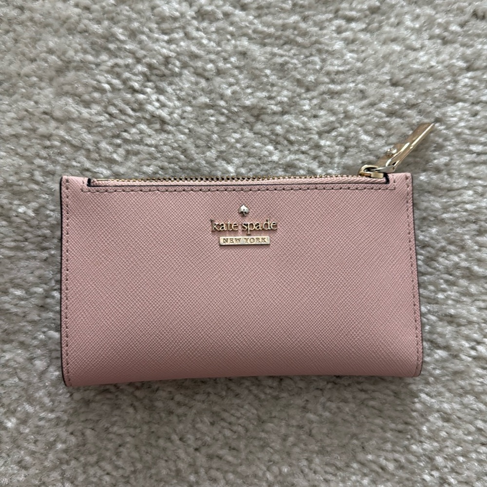 Kate Spade Pink and Gold Wallets Saffiano Leather Collection